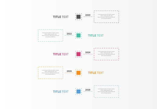 Vertical Timeline Infographic Layout 4