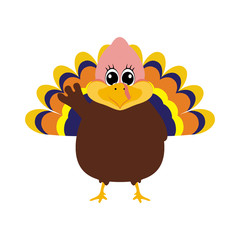 Turkey Pilgrimin on Thanksgiving Day