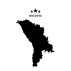 Moldova map. Vector illustration.