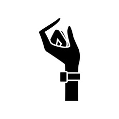 Hand holding something icon vector illustration graphic design