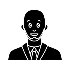 Businessman avatar cartoon icon vector illustration graphic design