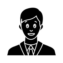 Businessman avatar cartoon icon vector illustration graphic design