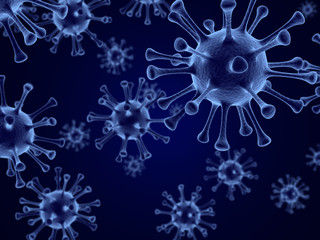virus illustration close-up