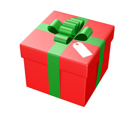 Red box isolated on white background