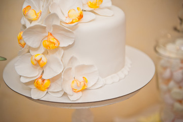 Fototapeta na wymiar Wedding cake on a stand 8055.
