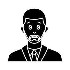 Businessman avatar cartoon icon vector illustration graphic design