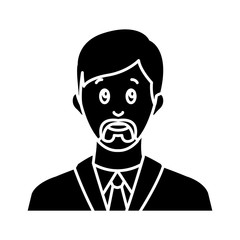 Businessman avatar cartoon icon vector illustration graphic design