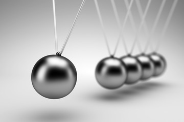 Newton's cradle - 3d render