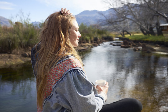 A Eary morning cup of coffee at the river.