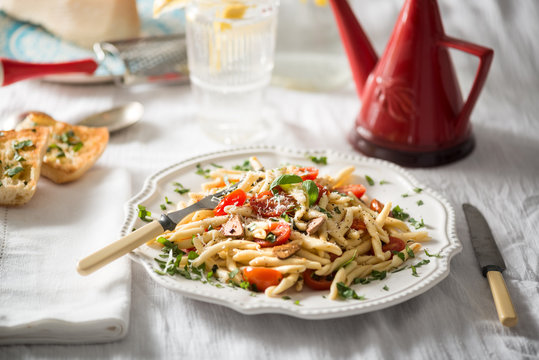 Fusilli Pasta with Roasted Grape Tomatoes