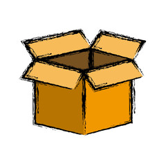 Cardboard box isolated icon vector illustration graphic design