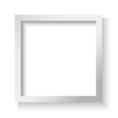 Obraz premium Realistic picture frame isolated on white background, for your presentations. Vector illustration