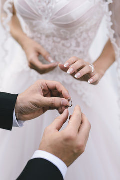Wedding Ceremony. Exchange of Rings