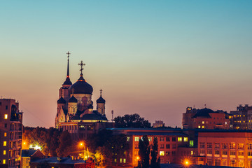 The Annunciation Cathedral (Orthodox Church ) in the center of Voronezh city, Russia