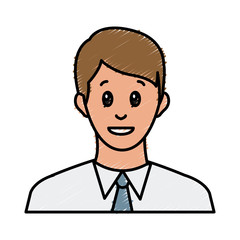 Businessman avatar cartoon icon vector illustration graphic design