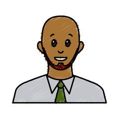 Businessman avatar cartoon icon vector illustration graphic design
