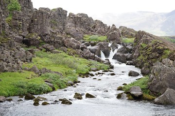 Fototapeta na wymiar Landschaft in Islands Süd-Westen - Pingvellir - Golden Circle 
