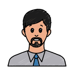 Businessman avatar cartoon icon vector illustration graphic design