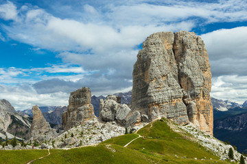 Cinque Torri cliffs, Five Towers , Dolomites, Italy
