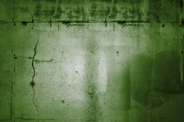 Green concrete wall