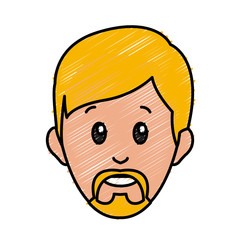 Man smiling cartoon icon vector illustration graphic design