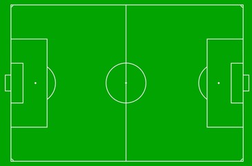Vector Illustration of a football pitch