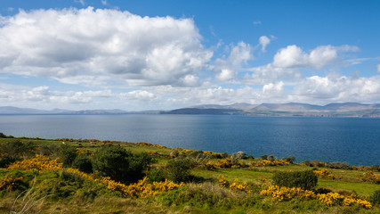 Panorama in irland mit schönem Wetter Ring of Kerry