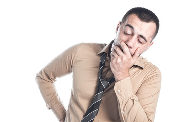 Fototapeta premium Man yawning