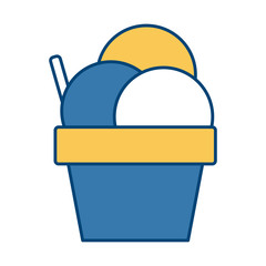 Delicious ice cream icon vector illustration graphic design