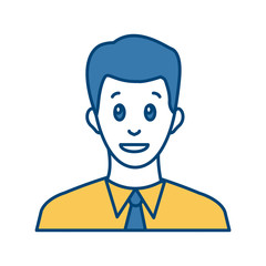 Businessman avatar cartoon icon vector illustration graphic design