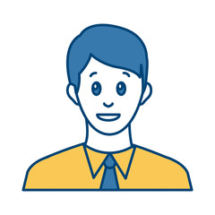 Businessman avatar cartoon icon vector illustration graphic design