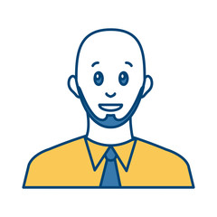 Businessman avatar cartoon icon vector illustration graphic design