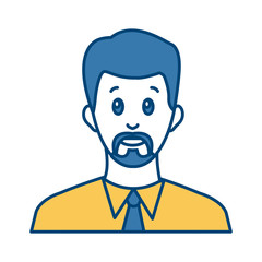 Businessman avatar cartoon icon vector illustration graphic design