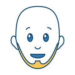 Man smiling cartoon icon vector illustration graphic design
