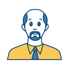 Businessman avatar cartoon icon vector illustration graphic design