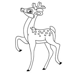 Vector Cute Cartoon Deer