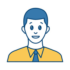 Businessman avatar cartoon icon vector illustration graphic design