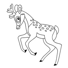 Vector Cute Cartoon Deer