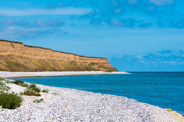 coast line and deserted beach