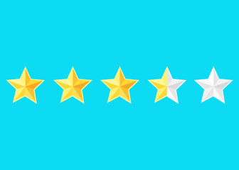 5 stars icon. Vector concept illustration for design.