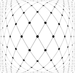 Mesh diamonds 3D pattern.