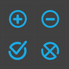 Fototapeta premium Vector colorful confirm icons set