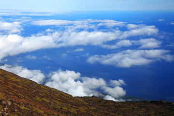 Pico volcano (2351m) on Pico Island, Azores, Portugal, Europe