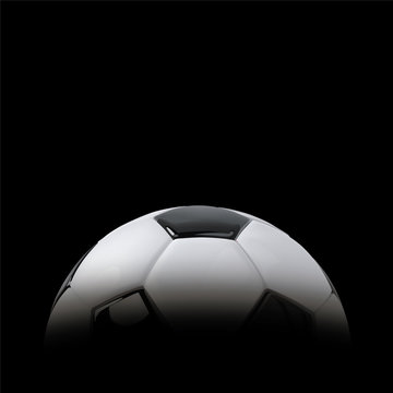 Realistic soccer ball or football ball in shadow. 3d Style vector Ball.