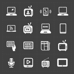 Vector Media Icons set