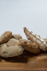 Close up of gingers on serving board