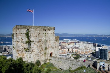 Moorish castle in Gibraltar