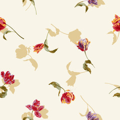 tulips floral pattern