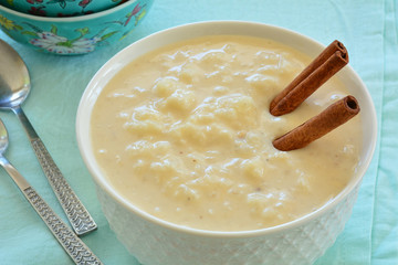 Creamy rice pudding