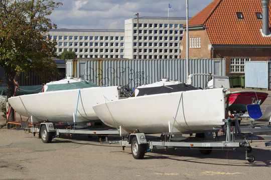 Two boats on the trailer